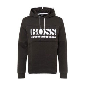 BOSS ATHLEISURE Mikina 'Soody 1'  čierna / biela