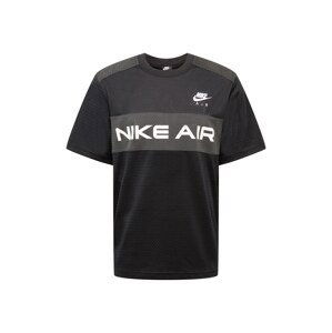 Nike Sportswear Tričko  tmavosivá / čierna / biela