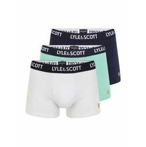 Lyle & Scott Boxerky 'BARCLAY'  biela / tmavomodrá / svetlozelená