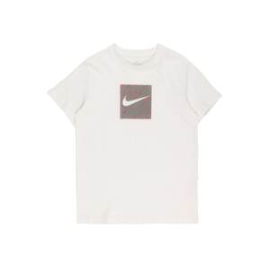 NIKE Funkčné tričko  šedobiela / tmavošedá / ružová