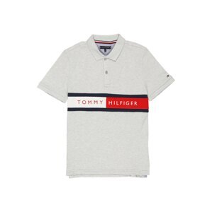 TOMMY HILFIGER Tričko  svetlosivá / tmavomodrá / svetločervená / biela