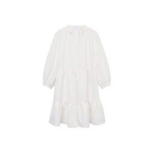 MANGO Košeľové šaty 'jane'  biela / svetlosivá