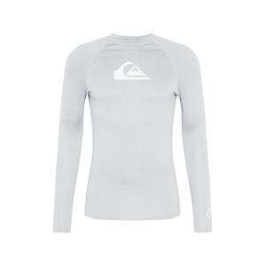 QUIKSILVER Sportshirt 'ALL TIME'  svetlosivá / biela