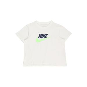 Nike Sportswear Tričko  biela / námornícka modrá / kiwi