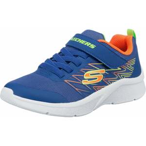 SKECHERS Tenisky  modrá / neónovo žltá / oranžová