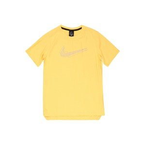 NIKE Funkčné tričko  žltá / sivá / horčicová