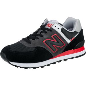 new balance Nízke tenisky  čierna / striebornosivá / svetlosivá / ohnivo červená