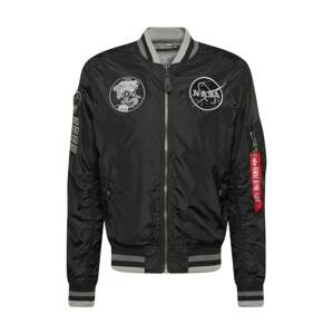 ALPHA INDUSTRIES Prechodná bunda 'MA-1 NASA Voyager'  čierna / zmiešané farby / sivá