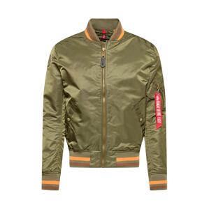 ALPHA INDUSTRIES Jacke 'MA-1 LW'  olivová / hnedá / oranžová