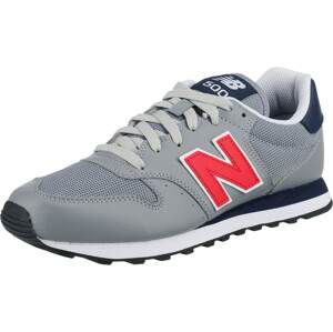 new balance Nízke tenisky  sivá / biela / svetločervená / námornícka modrá