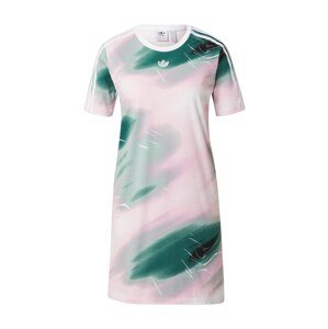 ADIDAS ORIGINALS Letné šaty  biela / ružová / tmavozelená