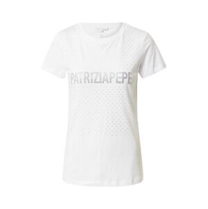 PATRIZIA PEPE Tričko  biela / strieborná