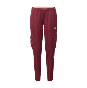 ADIDAS PERFORMANCE Športové nohavice 'Tiro'  bordová / biela