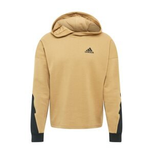 ADIDAS PERFORMANCE Športová mikina 'Street Q2'  svetlohnedá / čierna