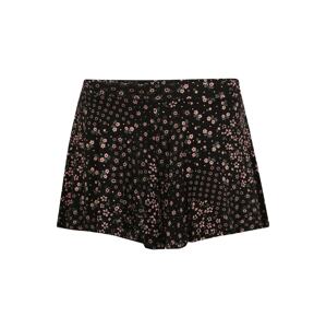 Missguided Petite Shorts  čierna / ružová / pastelovo zelená