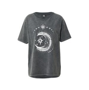 BDG Urban Outfitters Tričko 'ETERNAL MOON'  biela / tmavosivá