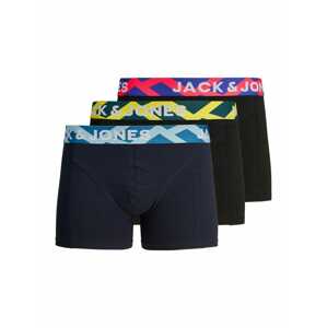 JACK & JONES Boxerky  čierna / modrá / zmiešané farby