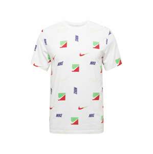 Nike Sportswear Tričko  šedobiela / červená / svetlozelená / námornícka modrá