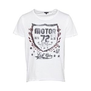 Key Largo T-Shirt 'MOTOR CITY'  biela / tmavomodrá / vínovo červená