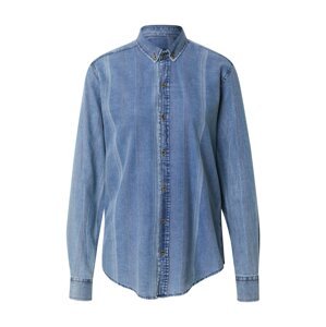 Trendyol Blúzka  modrá denim / biela / fialová