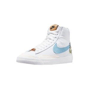 Nike Sportswear Členkové tenisky 'BLAZER MID '77'  biela / dymovo modrá / zelená / žltohnedá
