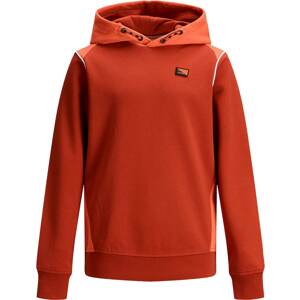 Jack & Jones Junior Mikina 'Carling'  biela / oranžovo červená / oranžová