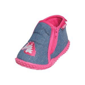 PLAYSHOES Papuče 'Einhorn'  modrá denim / tmavoružová