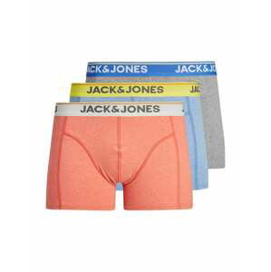 JACK & JONES Boxerky  modrá / svetlosivá / koralová / žltá