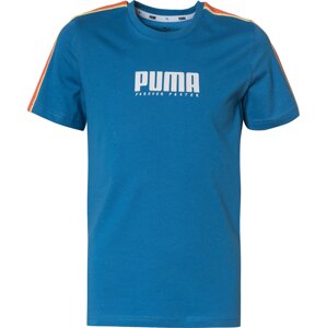 PUMA Tričko  modrá / biela / oranžová / žltá