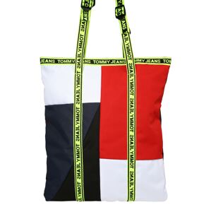 Tommy Jeans Shopper  biela / červená / tmavomodrá / limetová