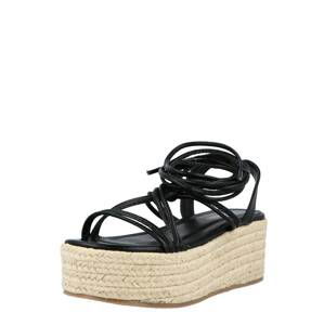 GLAMOROUS Remienkové sandále  čierna