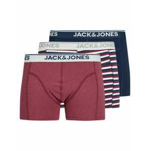 JACK & JONES Boxerky  svetločervená / biela / modrá