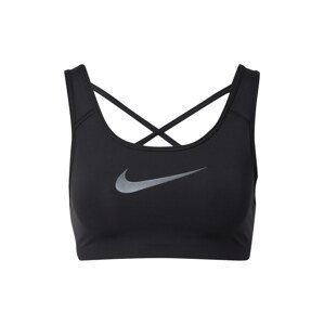 NIKE Športová podprsenka  čierna / sivá