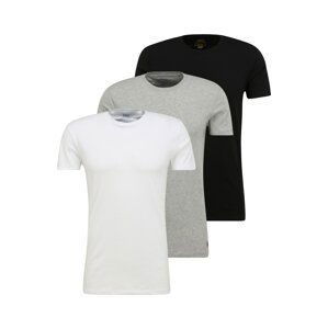 Polo Ralph Lauren Tričko 'Spring Start'  sivá melírovaná / čierna / biela