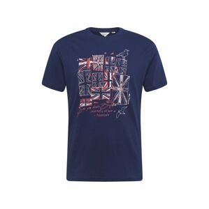 Ben Sherman Tričko 'BRIGHTON FLAGS'  tmavomodrá / biela / červená