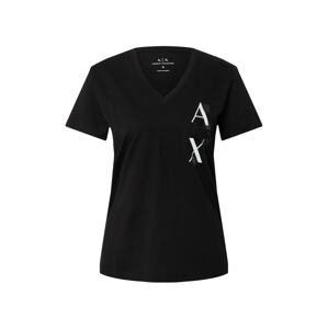 ARMANI EXCHANGE Tričko  čierna / biela