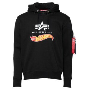 ALPHA INDUSTRIES Mikina 'Hot Wheels'  čierna / biela / žltá / melónová