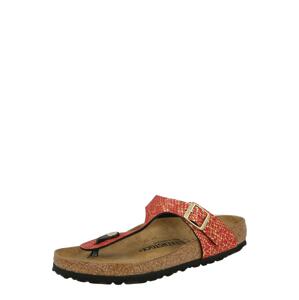 BIRKENSTOCK Žabky 'Gizeh'  svetločervená / zlatá