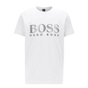 BOSS Casual Tričko  biela / čierna