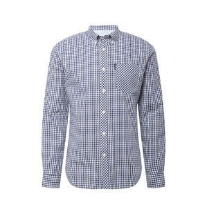 Ben Sherman Košeľa 'GINGHAM'  tmavomodrá / biela