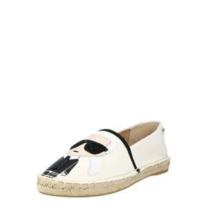 Karl Lagerfeld Espadrilky 'KAMINI'  béžová / čierna / biela