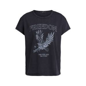 SET T-Shirt  čierna / dymovo modrá