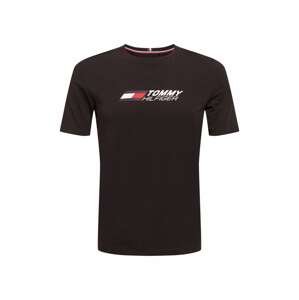 Tommy Sport Funkčné tričko  čierna / námornícka modrá / biela / červená