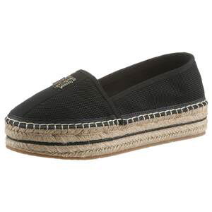 TOMMY HILFIGER Espadrilky  čierna / strieborná