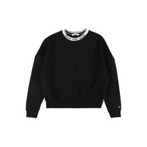 Calvin Klein Jeans Mikina 'INTARSIA'  čierna / biela