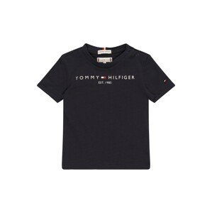 TOMMY HILFIGER Tričko  tmavomodrá / svetločervená / biela