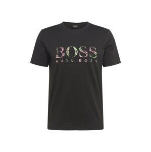 BOSS ATHLEISURE Tričko  čierna / mätová / staroružová