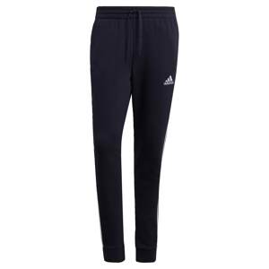 ADIDAS SPORTSWEAR Športové nohavice 'Essentials Fleece Tapered Cuff 3-Stripes'  modrá / biela