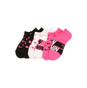 NIKE Športové ponožky  čierna / biela / ružová