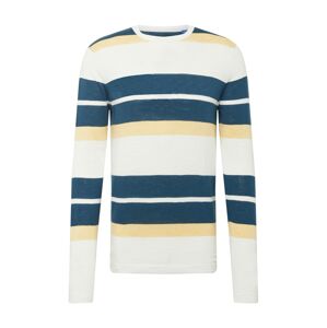 JACK & JONES Sveter  nebesky modrá / biela melírovaná / pastelovo žltá